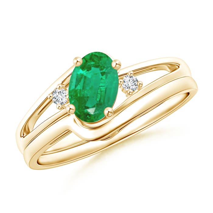 AA - Emerald / 0.69 CT / 14 KT Yellow Gold