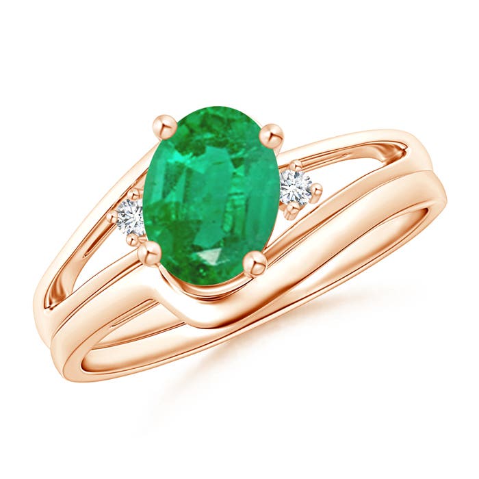 AA - Emerald / 1.15 CT / 14 KT Rose Gold