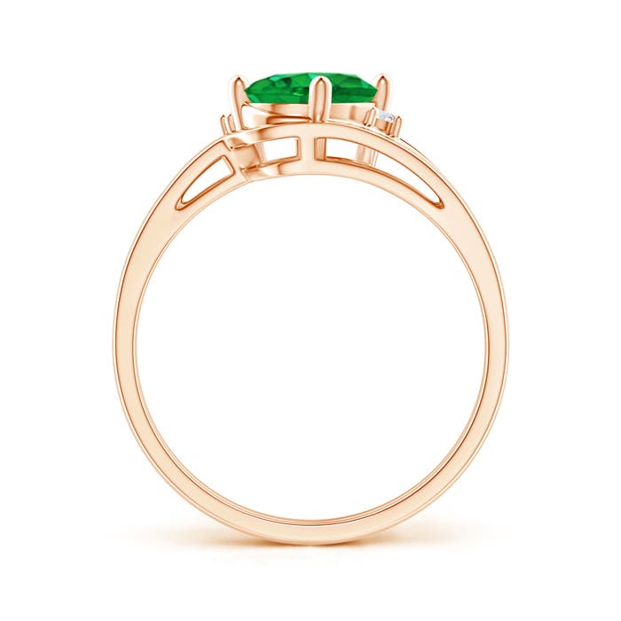 AAA - Emerald / 1.15 CT / 14 KT Rose Gold