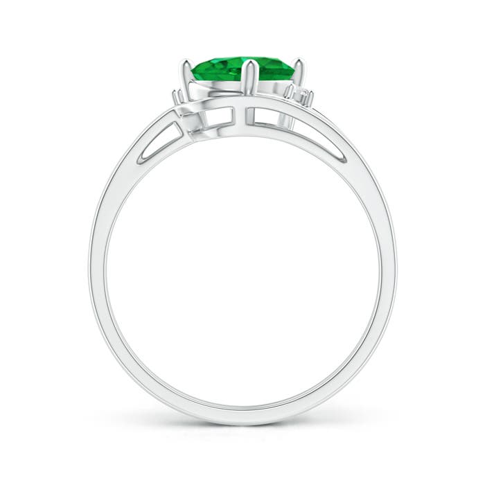 AAA - Emerald / 1.15 CT / 14 KT White Gold