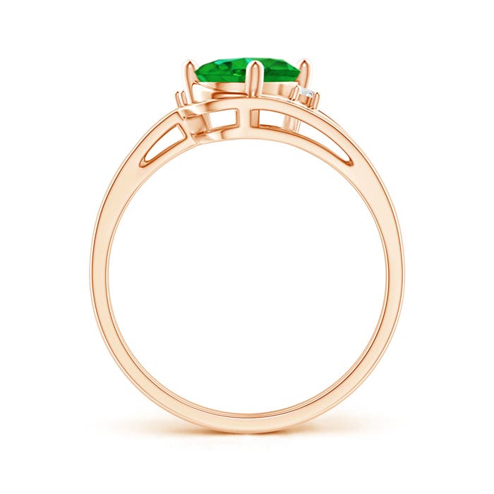 AAAA - Emerald / 1.15 CT / 14 KT Rose Gold