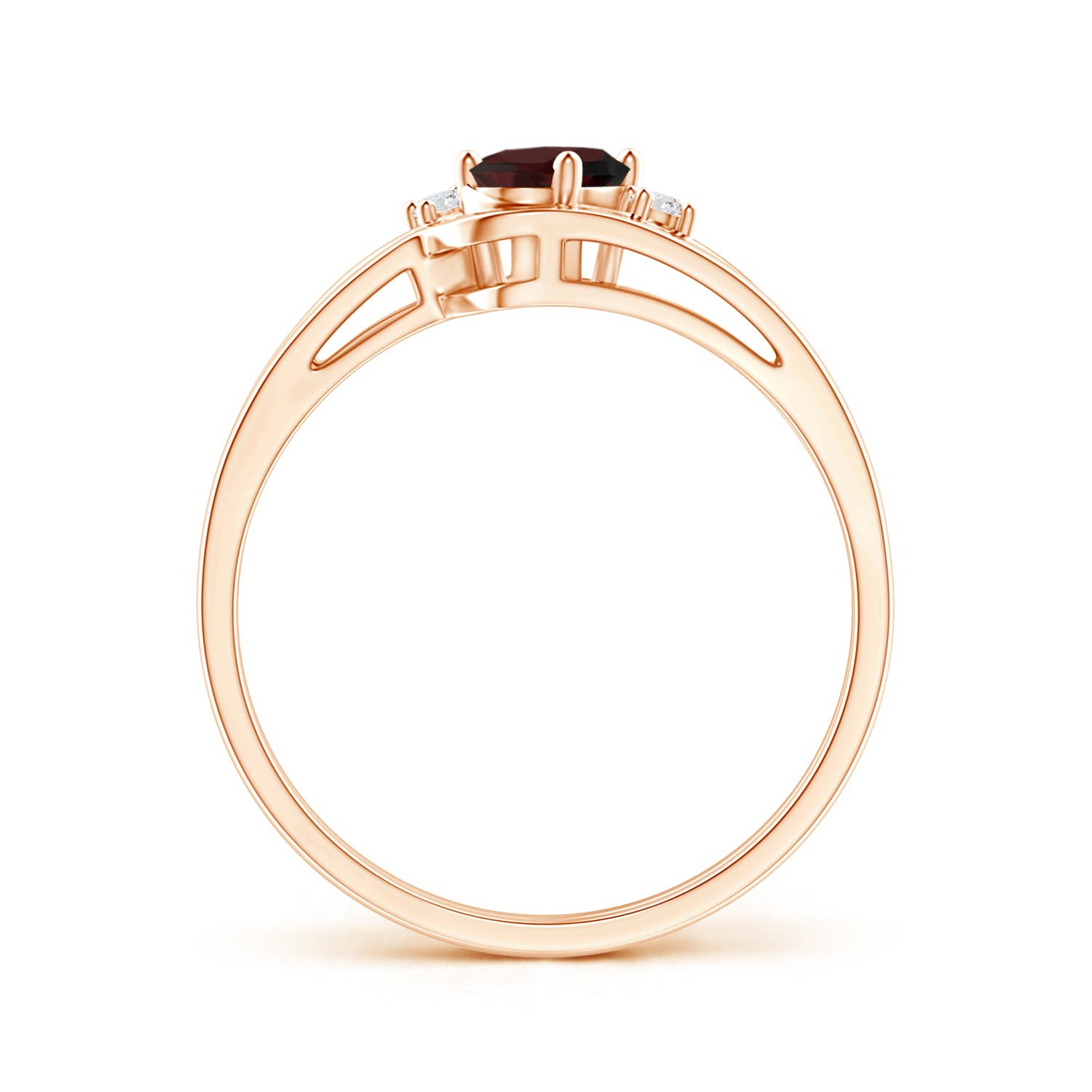 A - Garnet / 0.57 CT / 14 KT Rose Gold