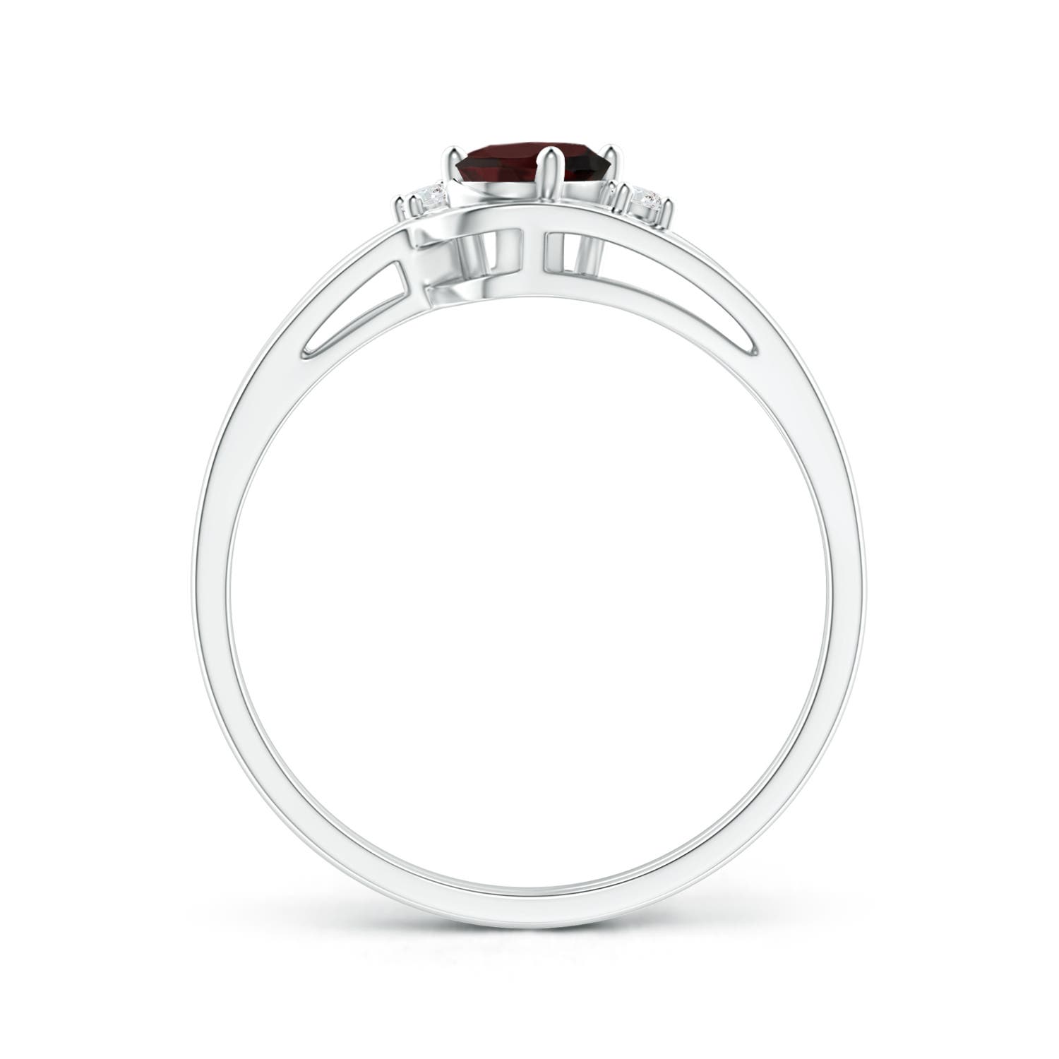 A - Garnet / 0.57 CT / 14 KT White Gold