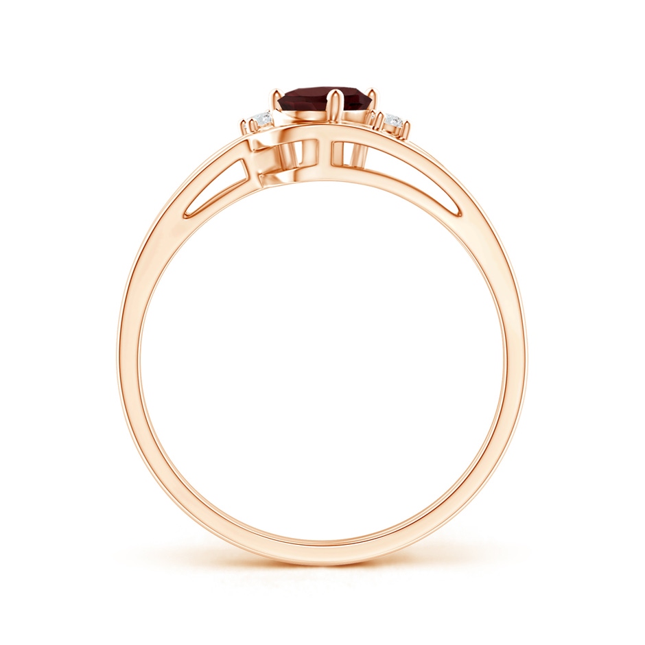 6x4mm AA Split Shank Garnet Engagement Ring with Wedding Band in Rose Gold side 199