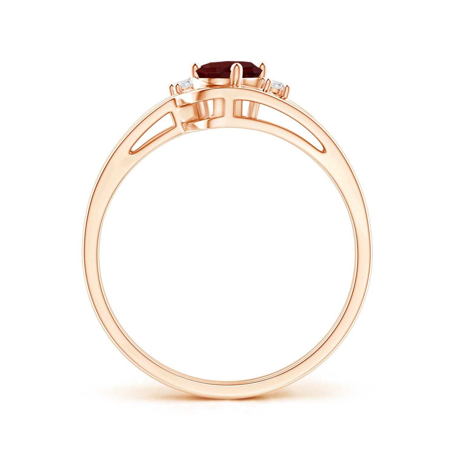 AAA - Garnet / 0.57 CT / 14 KT Rose Gold