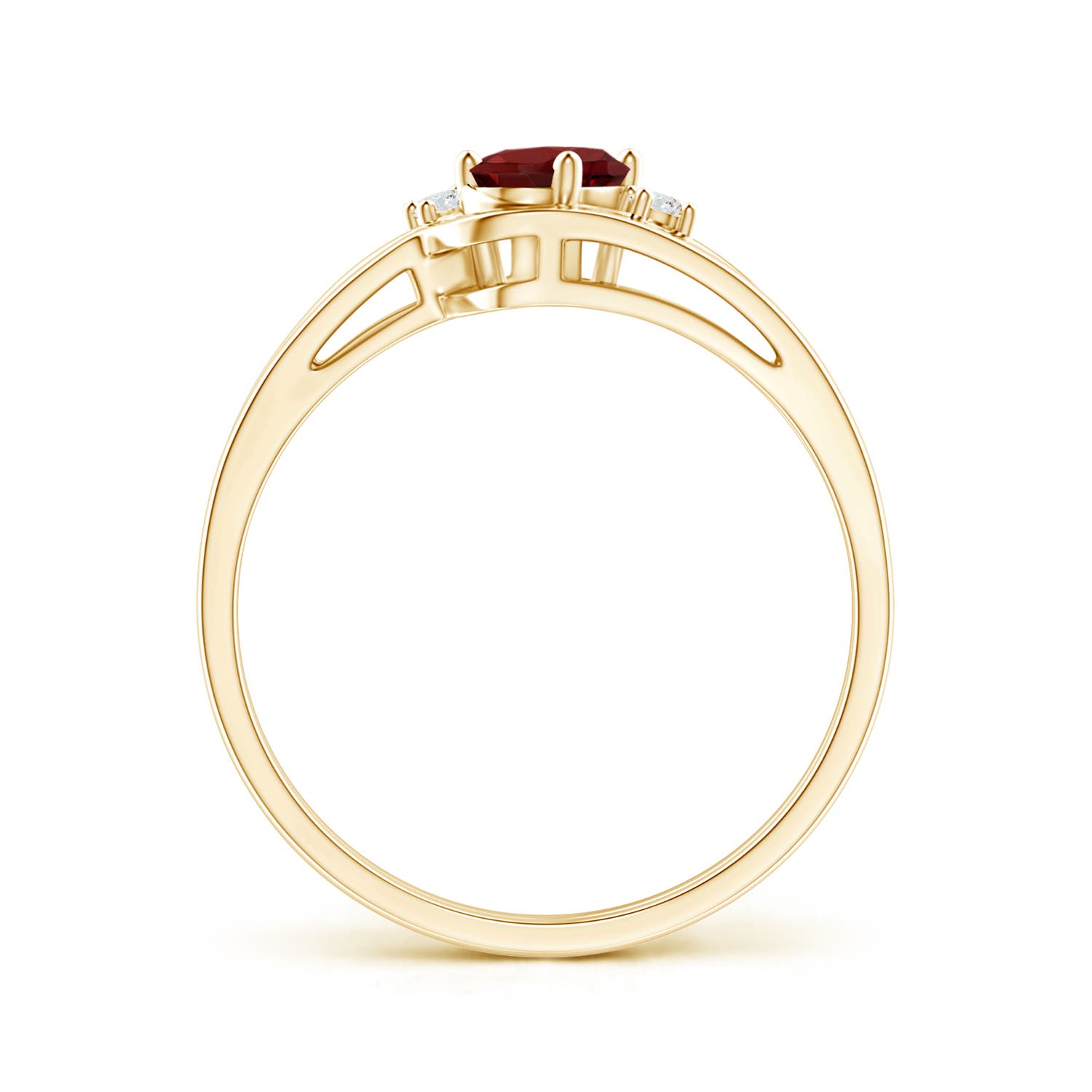 AAAA - Garnet / 0.57 CT / 14 KT Yellow Gold