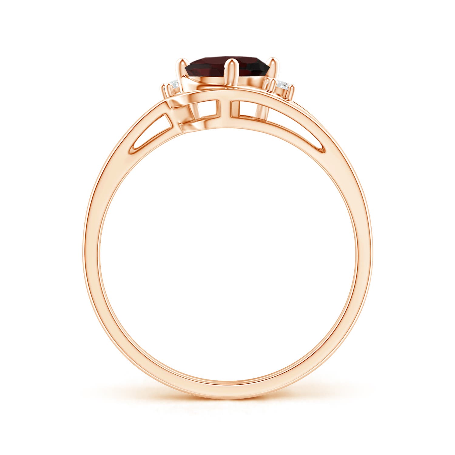 A - Garnet / 0.93 CT / 14 KT Rose Gold