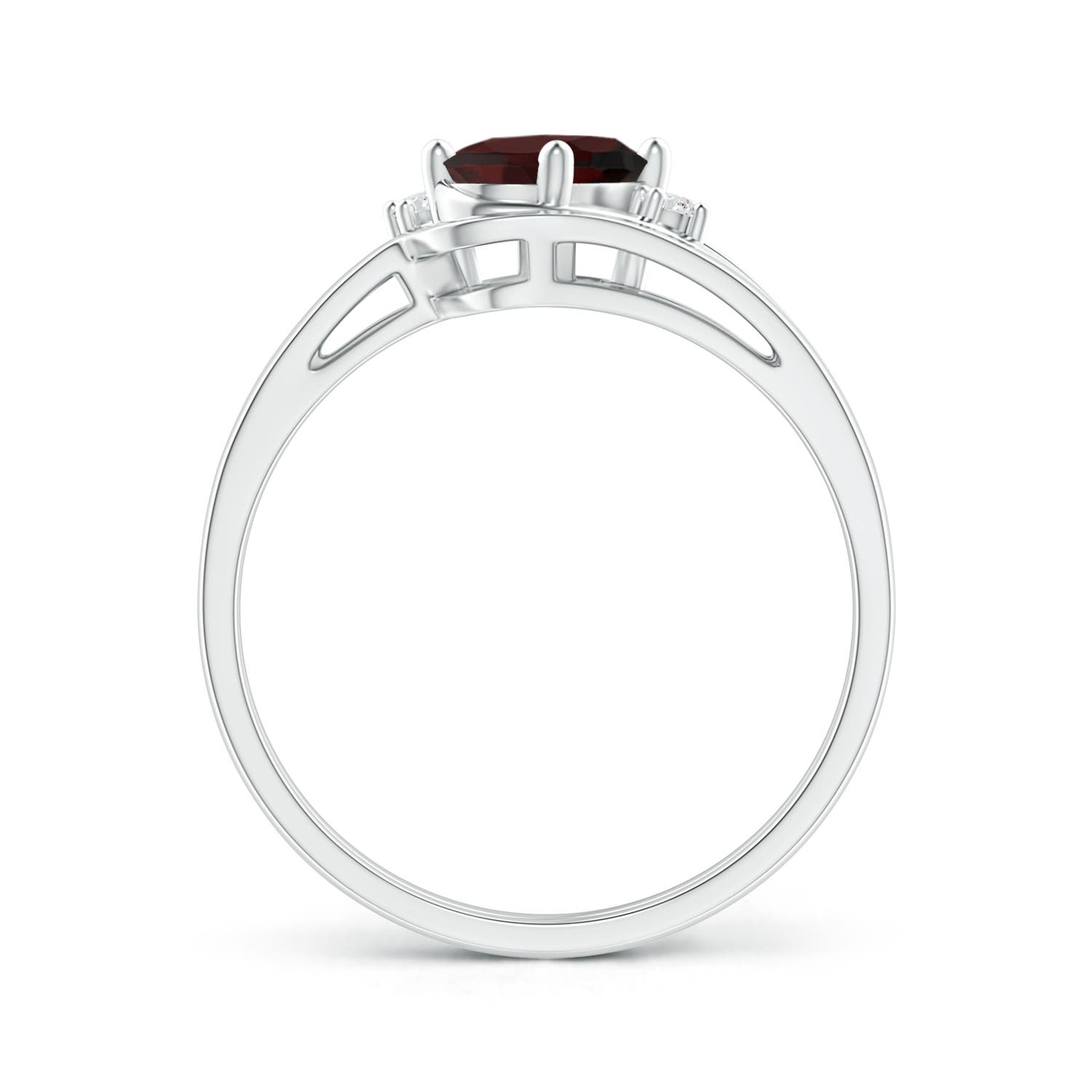 A - Garnet / 0.93 CT / 14 KT White Gold