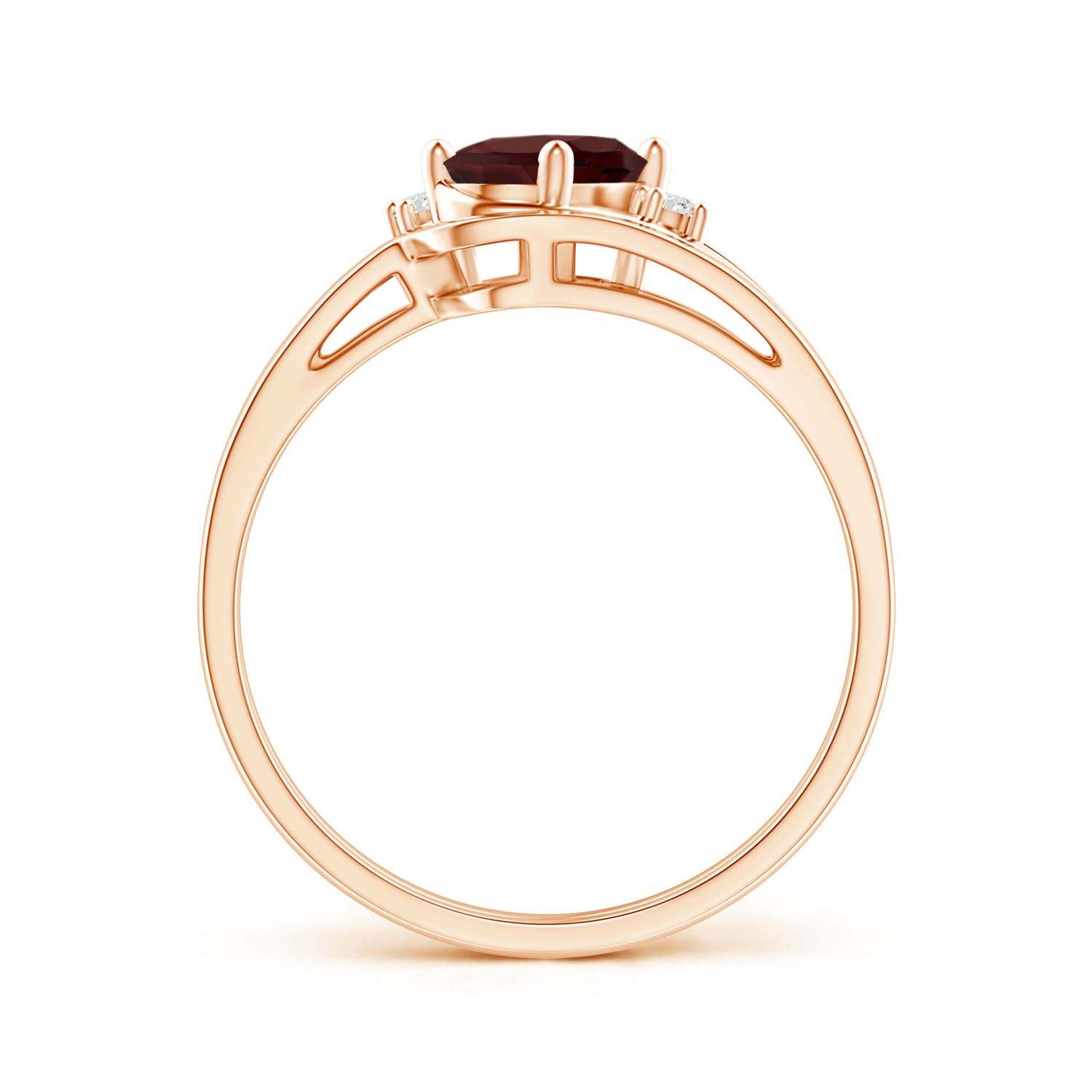 AA - Garnet / 0.93 CT / 14 KT Rose Gold