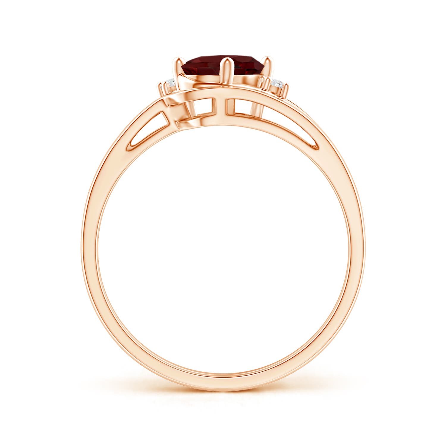 AAA - Garnet / 0.93 CT / 14 KT Rose Gold