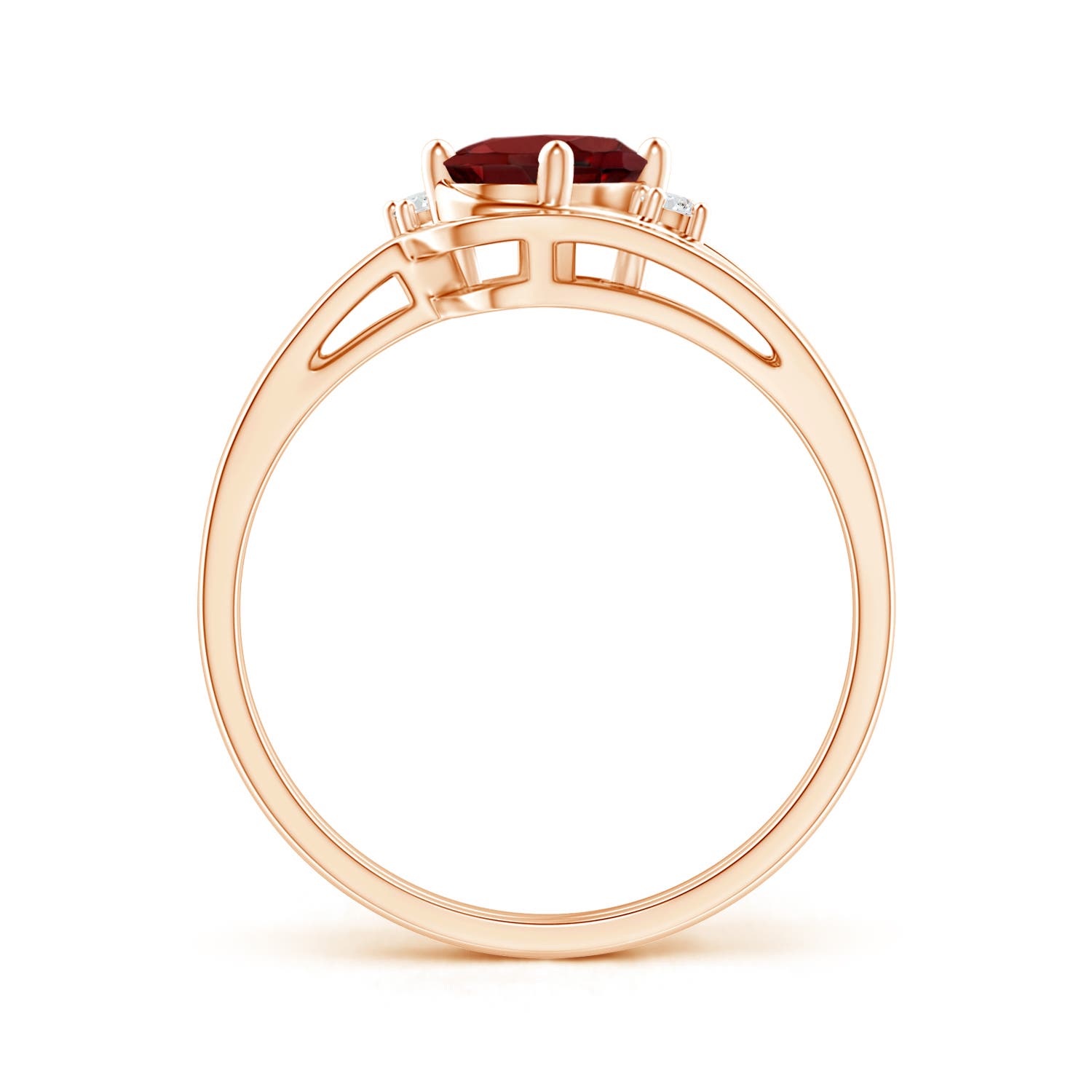 AAAA - Garnet / 0.93 CT / 14 KT Rose Gold