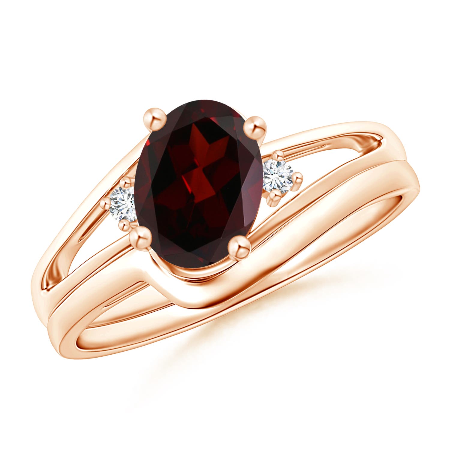 A - Garnet / 1.5 CT / 14 KT Rose Gold