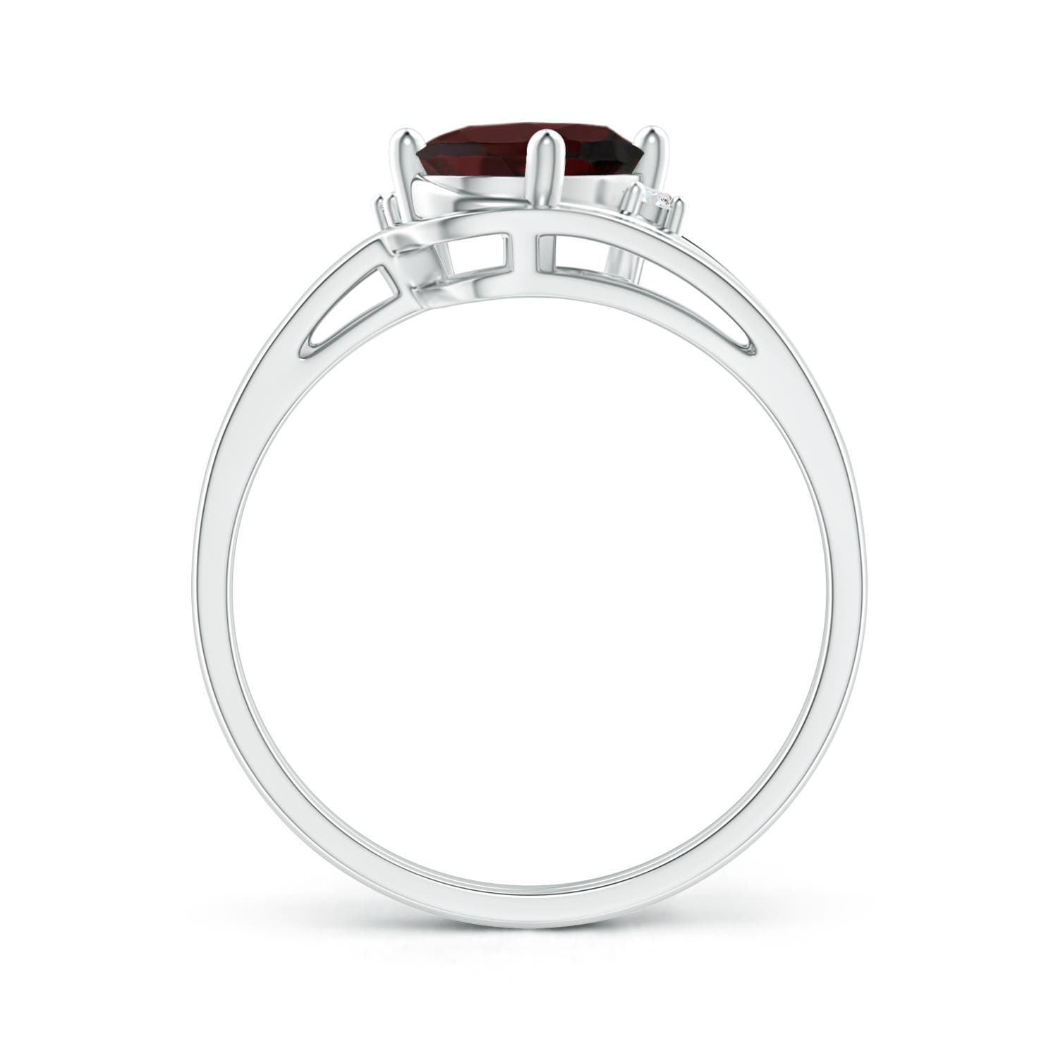 A - Garnet / 1.5 CT / 14 KT White Gold