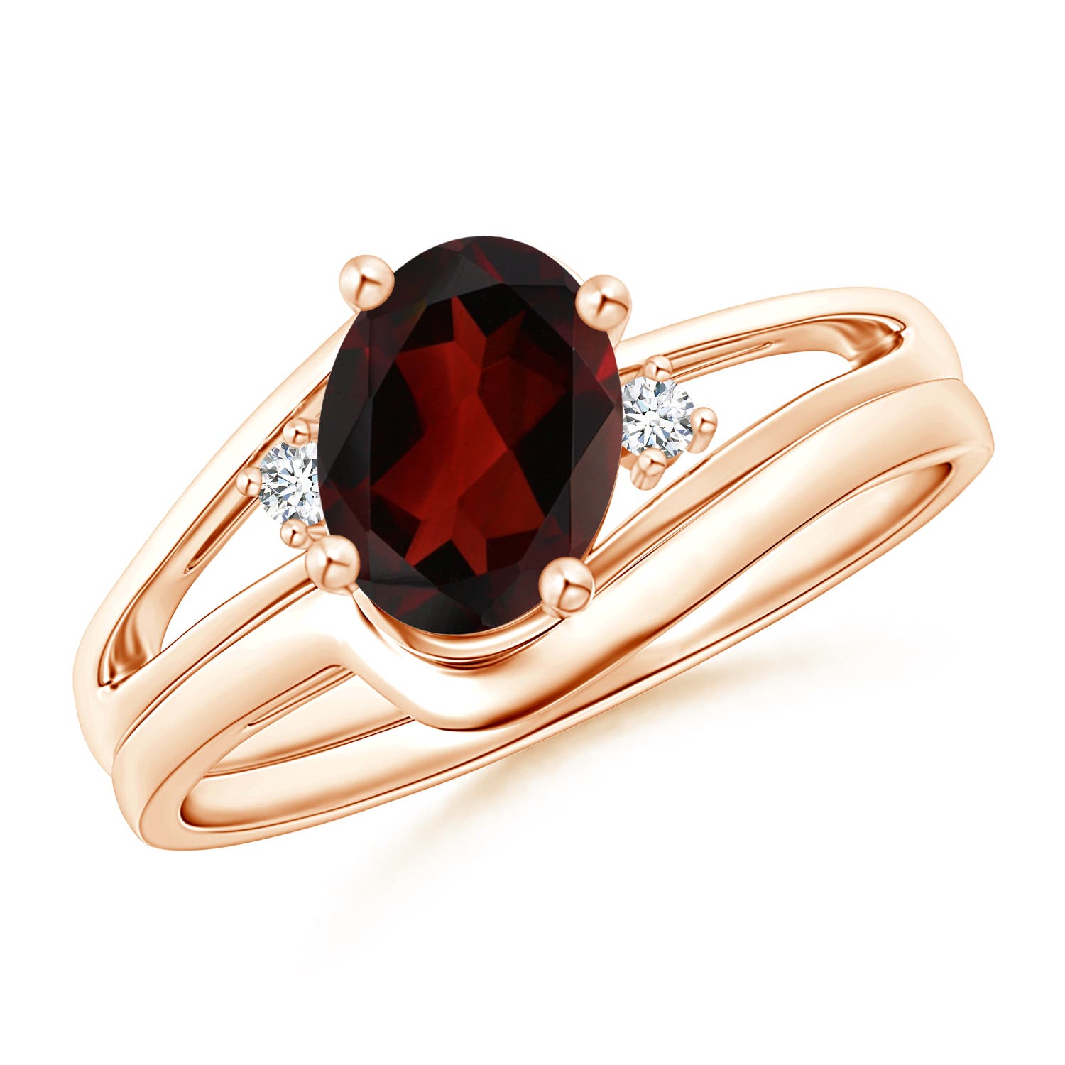 AA - Garnet / 1.5 CT / 14 KT Rose Gold