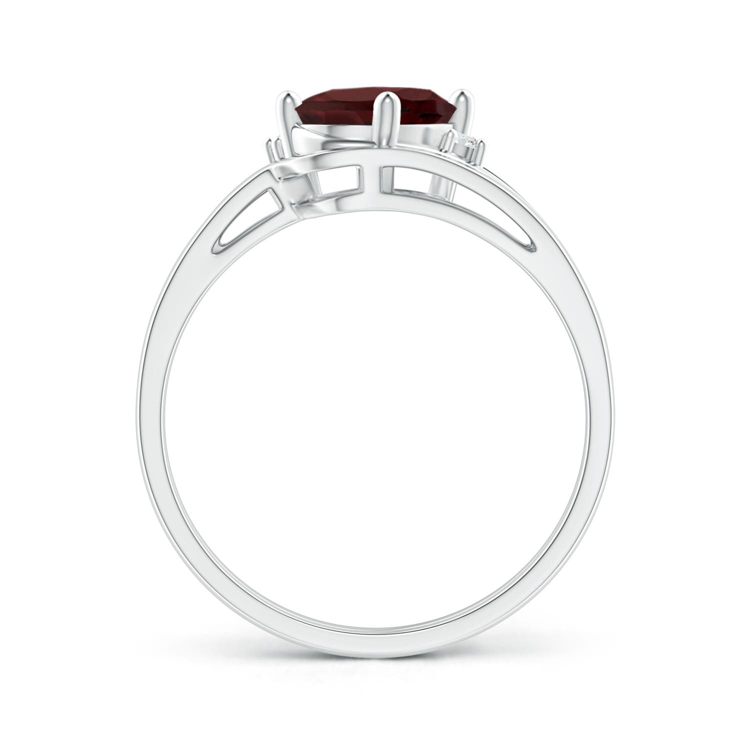 AA - Garnet / 1.5 CT / 14 KT White Gold