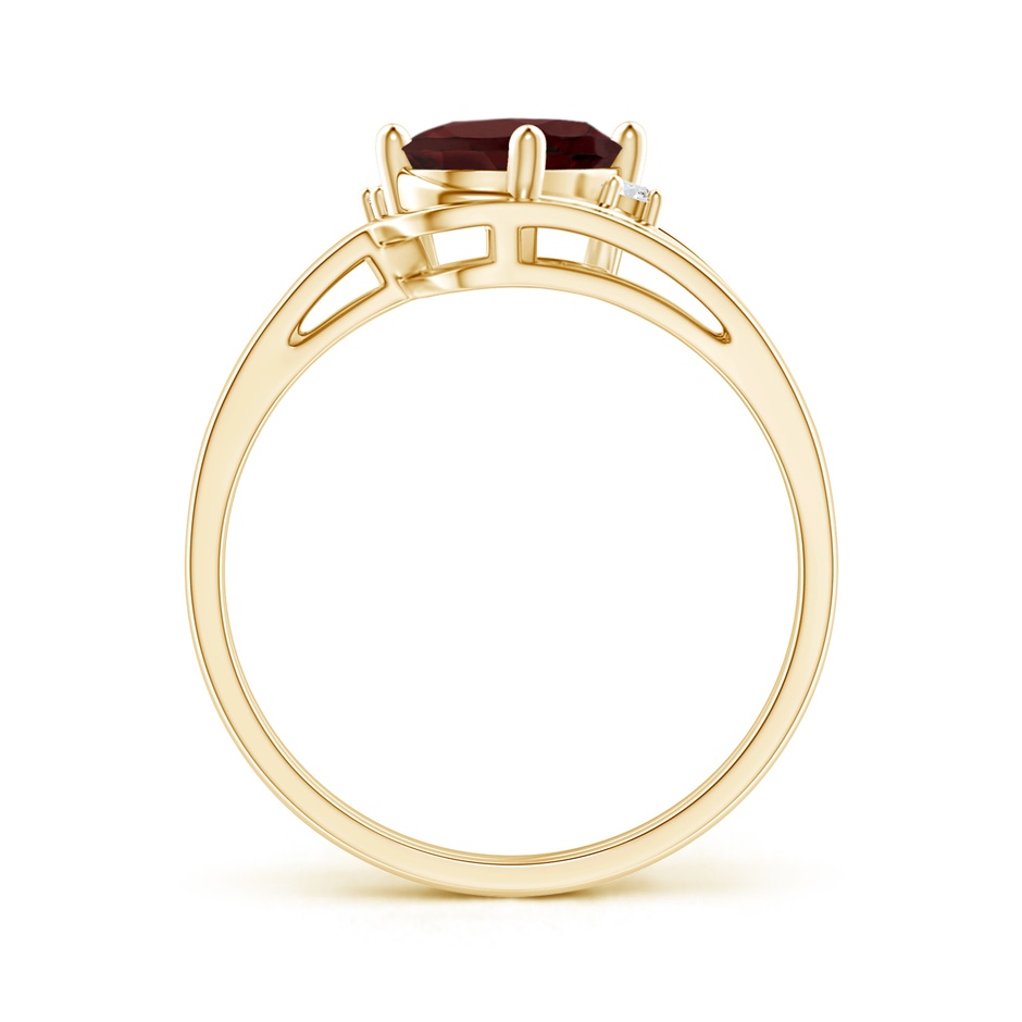 8x6mm AA Split Shank Garnet Engagement Ring with Wedding Band in Yellow Gold side 199