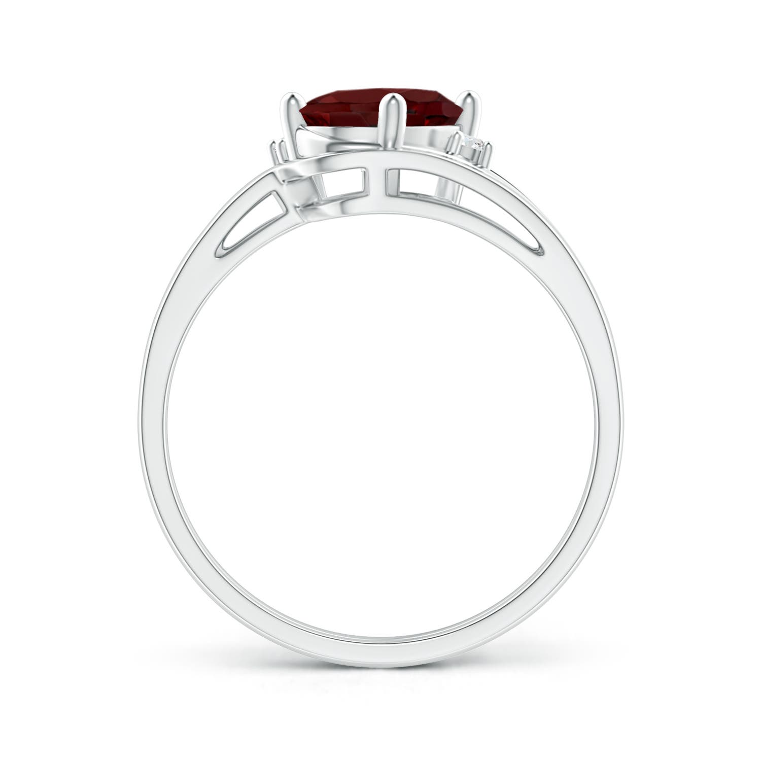 AAA - Garnet / 1.5 CT / 14 KT White Gold