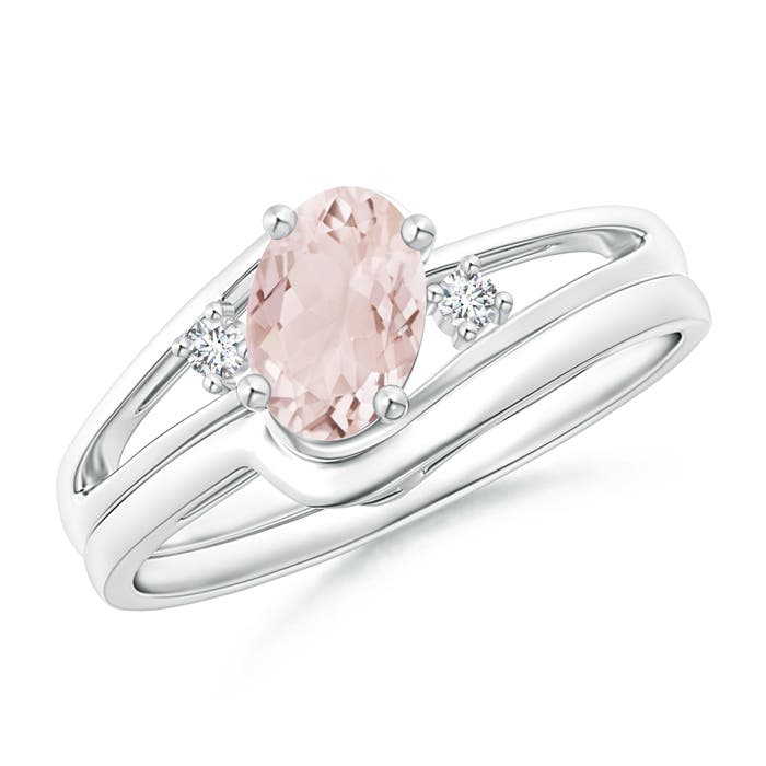 A - Morganite / 0.73 CT / 14 KT White Gold