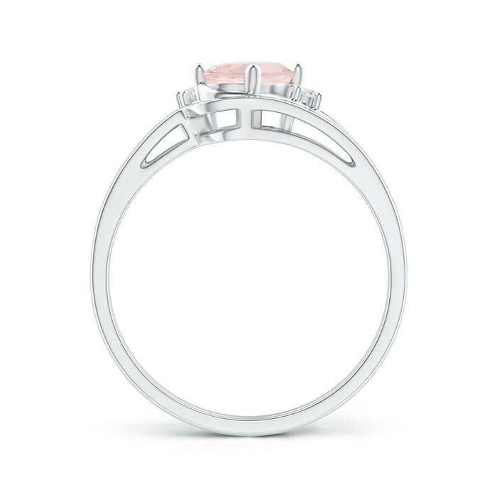 A - Morganite / 0.73 CT / 14 KT White Gold