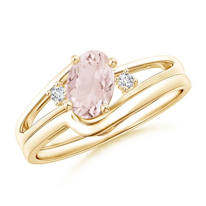 A - Morganite / 0.73 CT / 14 KT Yellow Gold