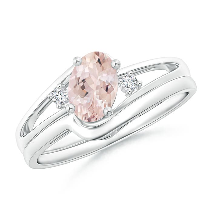 AA - Morganite / 0.73 CT / 14 KT White Gold