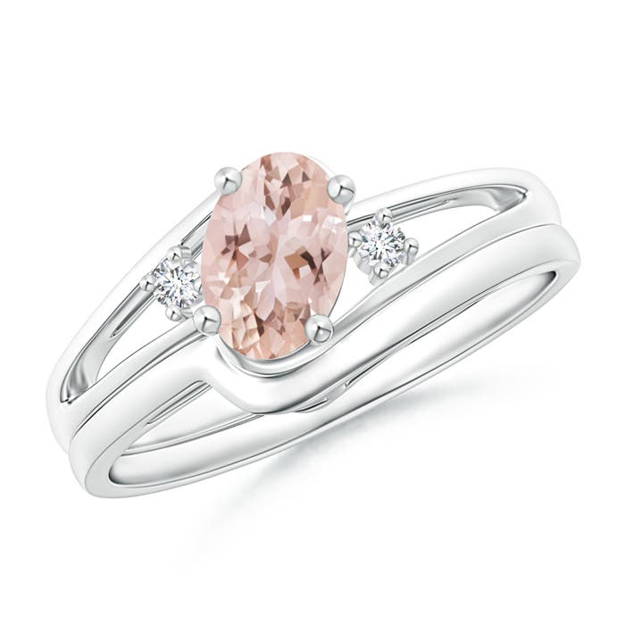 AAA - Morganite / 0.73 CT / 14 KT White Gold