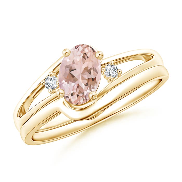 AAAA - Morganite / 0.73 CT / 14 KT Yellow Gold