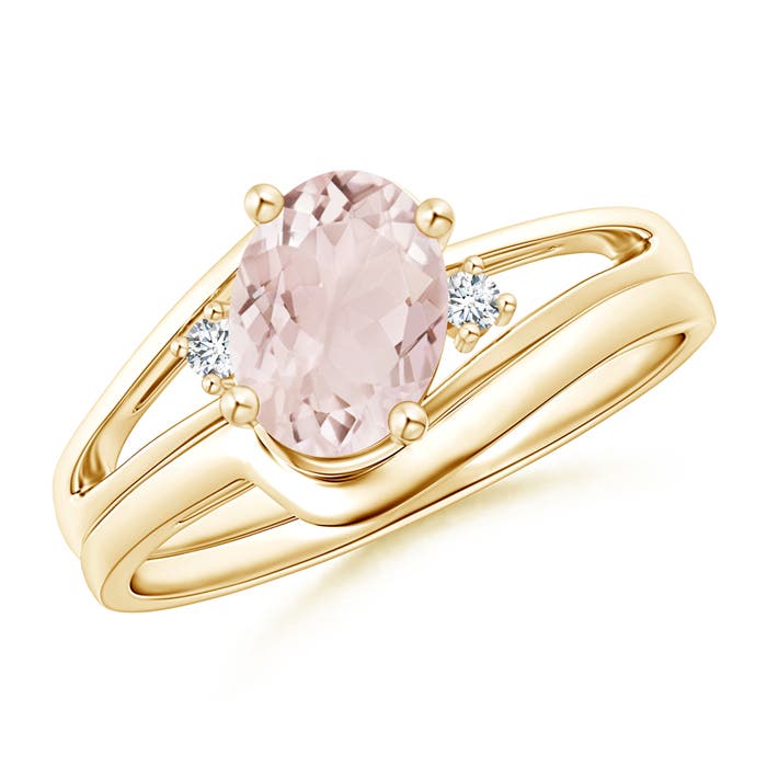 A - Morganite / 1.15 CT / 14 KT Yellow Gold