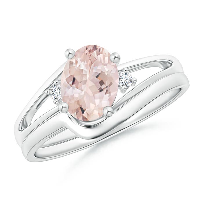 AA - Morganite / 1.15 CT / 14 KT White Gold