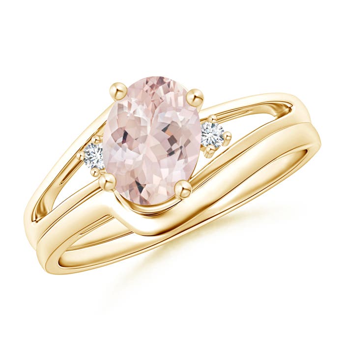 AA - Morganite / 1.15 CT / 14 KT Yellow Gold