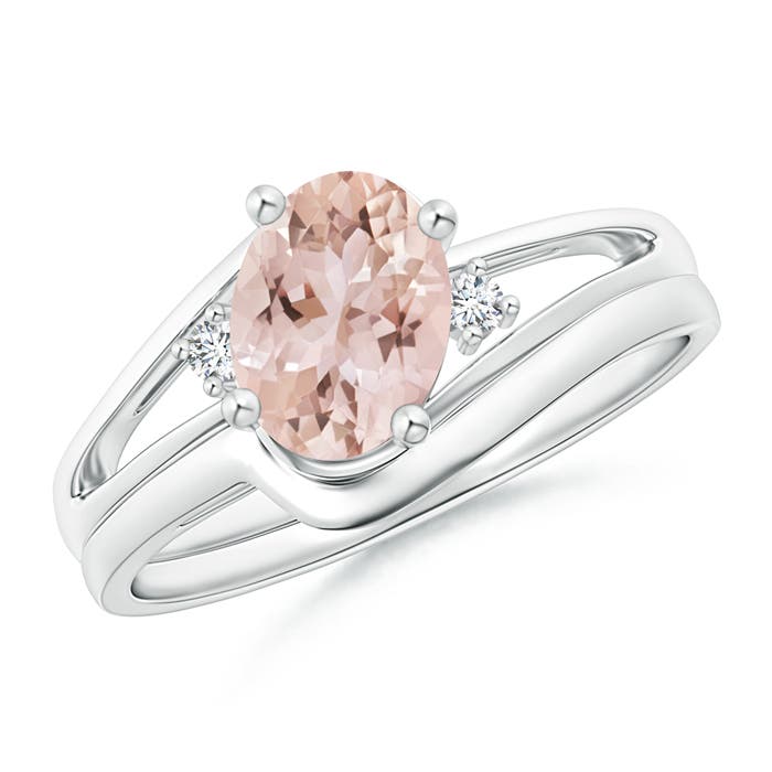 AAA - Morganite / 1.15 CT / 14 KT White Gold