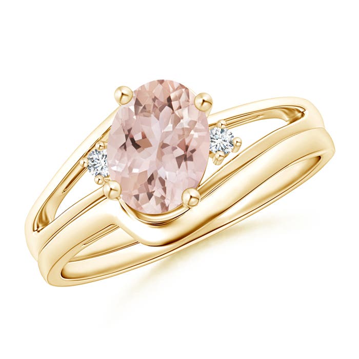 AAA - Morganite / 1.15 CT / 14 KT Yellow Gold