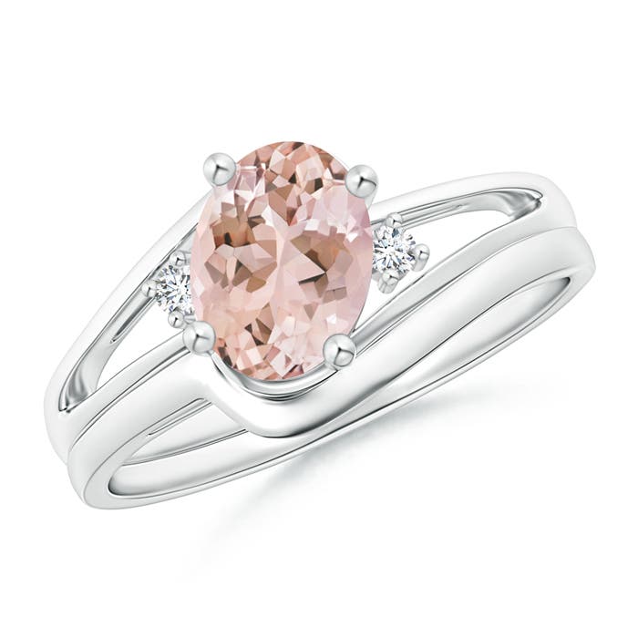 AAAA - Morganite / 1.15 CT / 14 KT White Gold