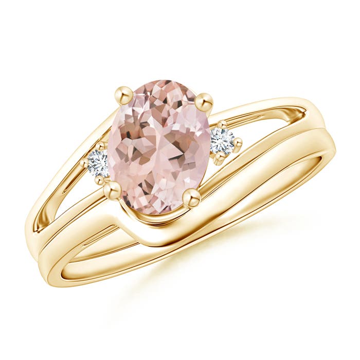 AAAA - Morganite / 1.15 CT / 14 KT Yellow Gold