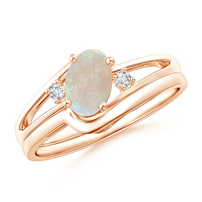 AA - Opal / 0.48 CT / 14 KT Rose Gold