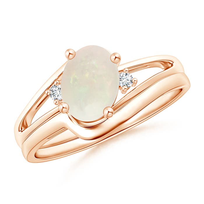 A - Opal / 0.85 CT / 14 KT Rose Gold