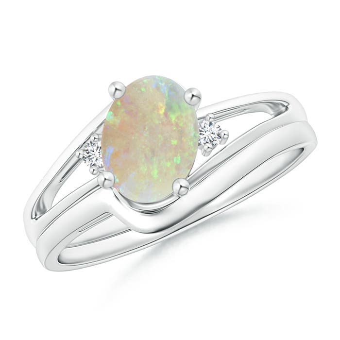 AAA - Opal / 0.85 CT / 14 KT White Gold