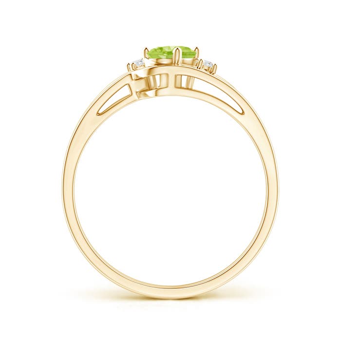 AA - Peridot / 0.5 CT / 14 KT Yellow Gold