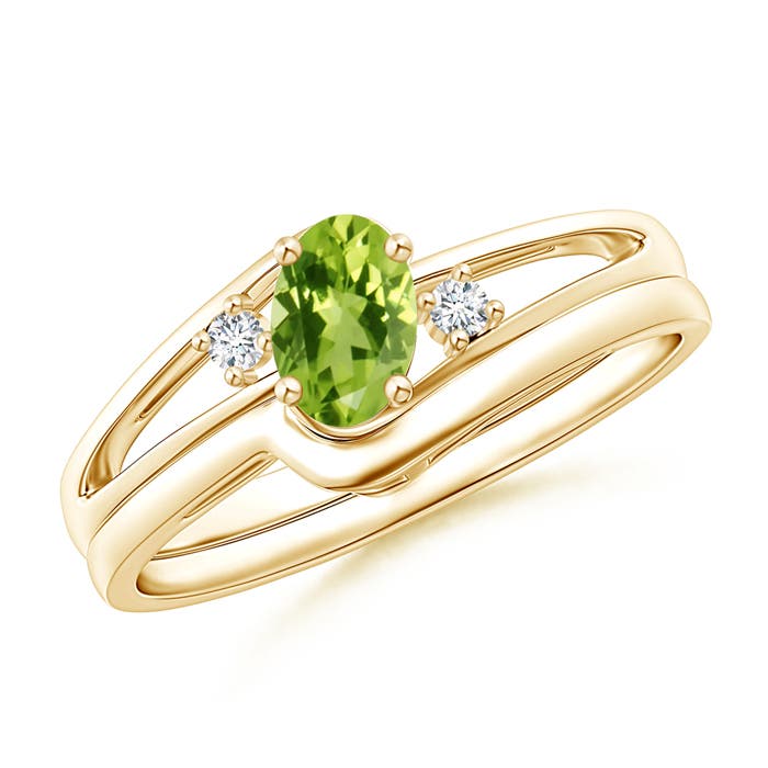 AAA - Peridot / 0.5 CT / 14 KT Yellow Gold