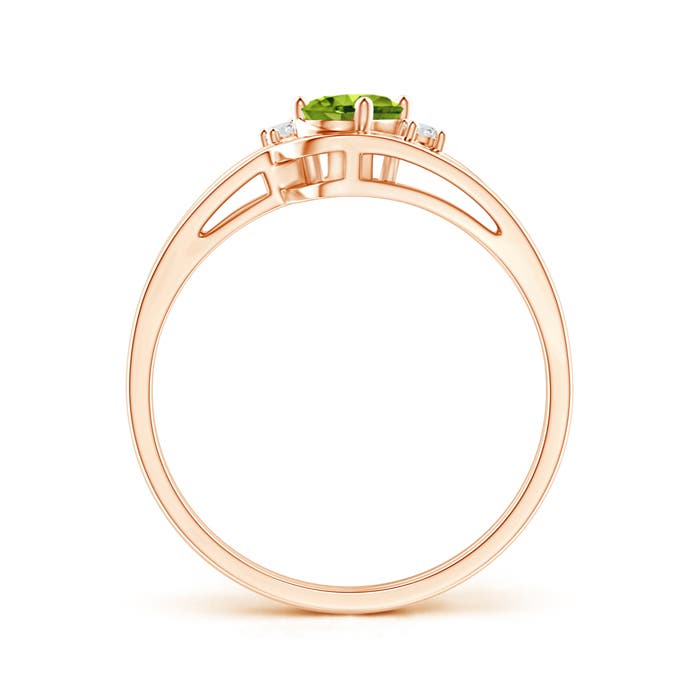 AAAA - Peridot / 0.5 CT / 14 KT Rose Gold