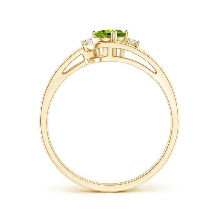 AAAA - Peridot / 0.5 CT / 14 KT Yellow Gold