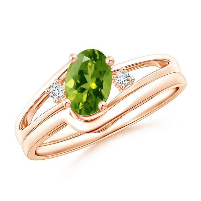 AAAA - Peridot / 0.88 CT / 14 KT Rose Gold