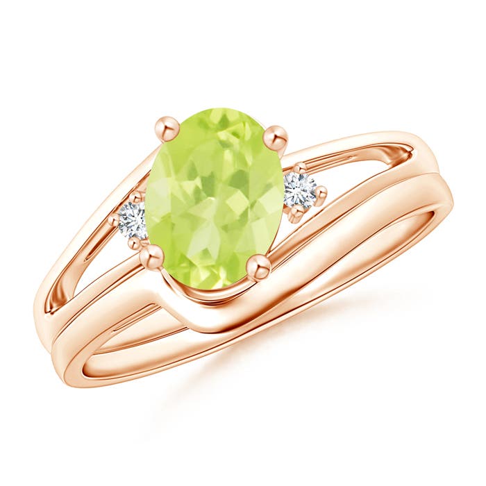 A - Peridot / 1.4 CT / 14 KT Rose Gold