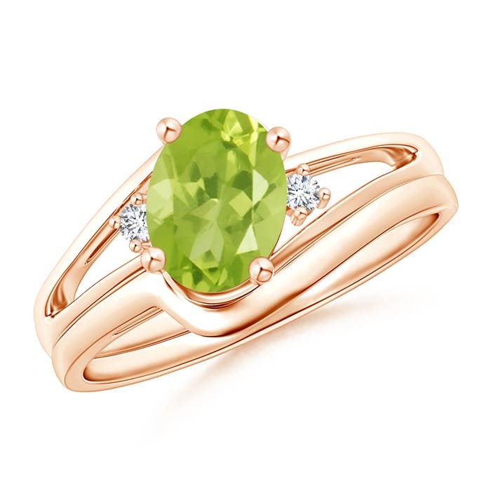 AA - Peridot / 1.4 CT / 14 KT Rose Gold