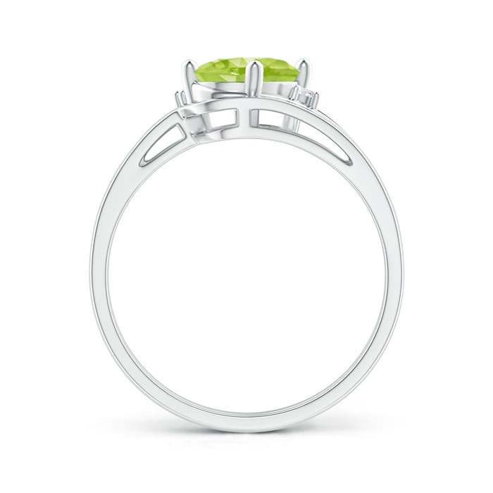 AA - Peridot / 1.4 CT / 14 KT White Gold