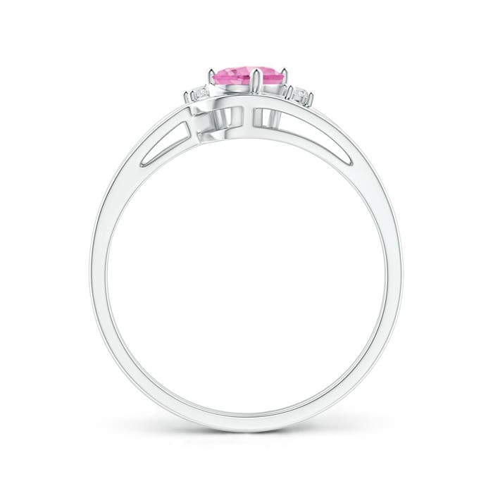 A - Pink Sapphire / 0.57 CT / 14 KT White Gold