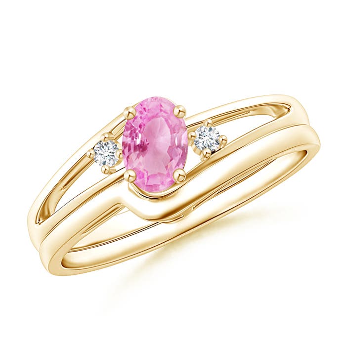 A - Pink Sapphire / 0.57 CT / 14 KT Yellow Gold