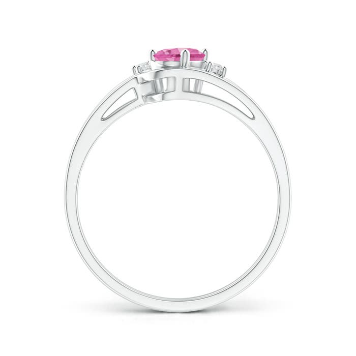 AA - Pink Sapphire / 0.57 CT / 14 KT White Gold