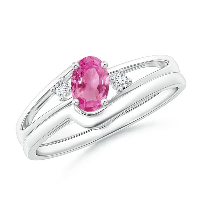 AAA - Pink Sapphire / 0.57 CT / 14 KT White Gold