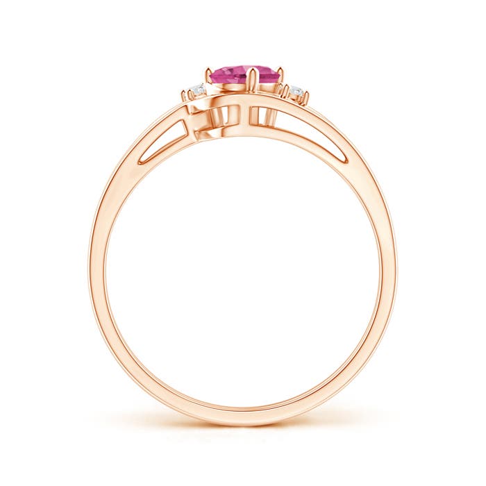 AAAA - Pink Sapphire / 0.57 CT / 14 KT Rose Gold